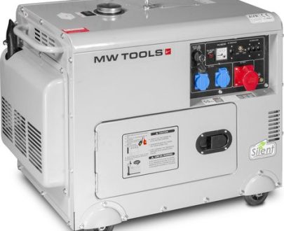 MW TOOLS Mw Tools – Groupe électrogène insonorisé diesel 6kW 3x400V + 1x230V – Démarrage électrique – Moteur Euro V – Autonomie jusqu'à 8h – DG65E vue principale
