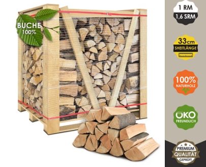 JSM bois de chauffage hêtre 33 cm - palette 1 RM - 490 kg